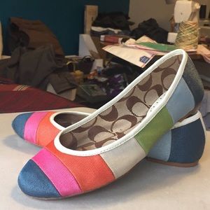 Silk  coach slippers. Vintage light wear